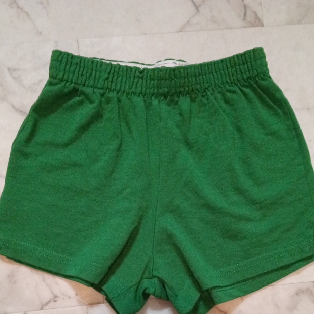 Chasse Green Elastic Waist  Gym Or Cheer Shorts.
